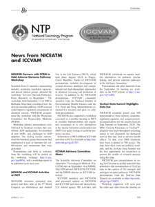 Corners  News from NICEATM and ICCVAM NICEATM Partners with PCRM to Hold Adverse Outcome Pathway