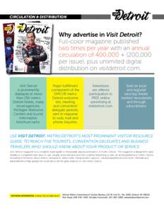 circulation & Distribution  hy advertise in Visit Detroit? W