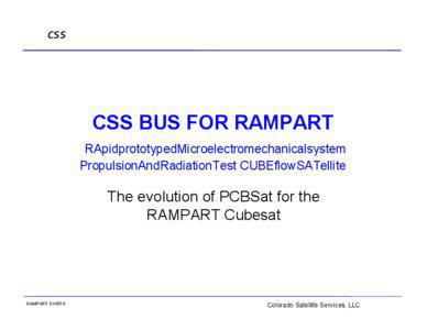 CSS  CSS BUS FOR RAMPART