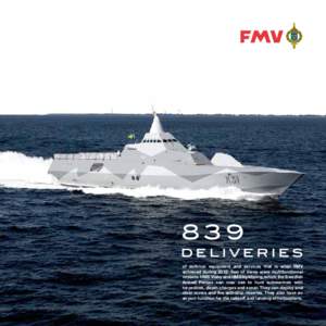 839  deliveries of defence equipment and services that is what FMV achieved duringTwo of these were multifunctional vessels: HMS Visby and HMS Nyköping, which the Swedish