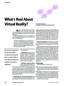 Special Report  What’s Real About Virtual Reality? A