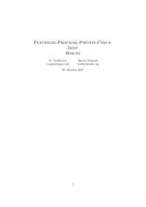 Fetchmail-Procmail-Postfix-CyrusImap Howto R. Veselinovi´c   Bjoern Schiessle