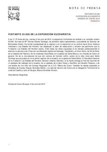VISITANTE[removed]EXPOSICIÓN EUCHARISTIA ARANDA DE DUERO[removed]  VISITANTE[removed]DE LA EXPOSICIÓN EUCHARISTIA