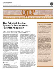 The Criminal Justice System's Response to Parental Abduction