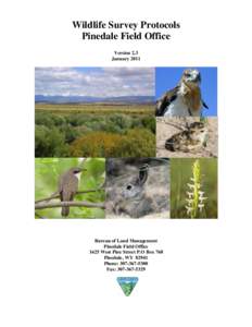 Wildlife Survey Protocols Pinedale Field Office Version 2.3 January[removed]Bureau of Land Management