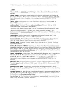 VSBA Bibliography - Writings About Venturi, Scott Brown and Associates (1990s[removed] 