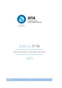 Bulletin No 96 Association française pour l’Intelligence Artificielle AfIA  Avril 2017