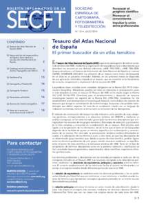 B O L E T Í N I N F O R M AT I V O D E L A  SECFT CONTENIDO Tesauro del Atlas Nacional de España (ANE)