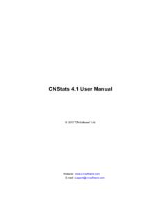 CNStats 4.1 User Manual  © 2010 