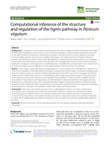 Computational inference of the structure and regulation of the lignin pathway in Panicum virgatum