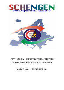 FIFTH ANNUAL REPORT ON THE ACTIVITIES OF THE JOINT SUPERVISORY AUTHORITY
