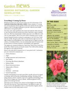 Garden  news Queens Botanical Garden newsletter