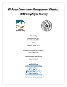 Microsoft Word - El Paso Downtown Management District 2012 Employer Survey_Final Report.docx