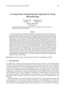 239  Genome Informatics 17(2): 239{A Large-Scale Computational Approach to Drug Repositioning