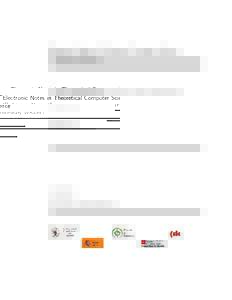 Electronic Notes in Theoretical Computer Science (Preliminary Versions) 15th workshop on functional and (constraint) logic programming WFLP’06