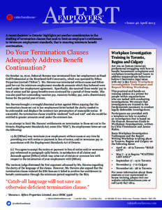 Do your termination clauses adequately address benefit continuation?