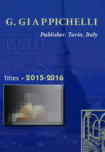 G. GI A PPICHELLI Publisher, Turin, Italy Titles  1