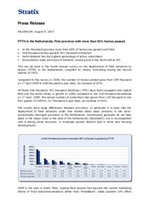 Press Release Stratix FTTH in the Netherlands 2010
