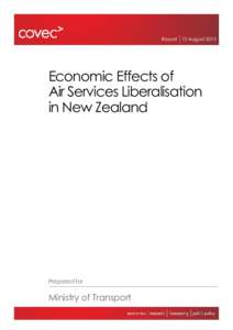 Economic effects of air services liberalisation in New Zealand