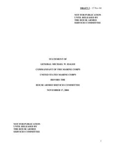 DRAFT 3 – 17 Nov 04 NOT FOR PUBLICATION UNTIL RELEASED BY THE HOUSE ARMED SERVICES COMMITTEE