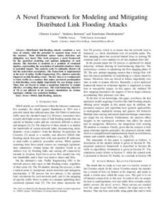 A Novel Framework for Modeling and Mitigating Distributed Link Flooding Attacks Christos Liaskos1 , Vasileios Kotronis2 and Xenofontas Dimitropoulos1 1  2