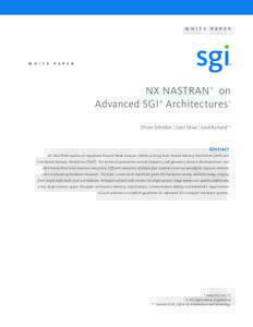 W H I T E  P A P E R NX NASTRAN™ on Advanced SGI Architectures*