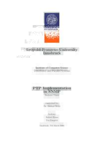 Leopold-Franzens-University Innsbruck Institute of Computer Science Distributed and Parallel Systems