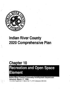 Indian River County 2020 Comprehensive Plan Chapter 10 Recreation and Open Space Element