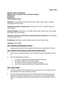 National Lottery Commission board meeting minutes