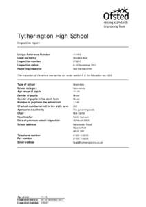 PROTECT - INSPECTION: (Report for sign off, 378297, Tytherington High School) Type=QA, DocType=Inspection Report, Inspection=378297, ISPUniqueID=