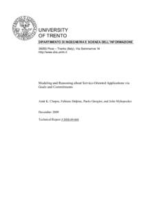 UNIVERSITY OF TRENTO DIPARTIMENTO DI INGEGNERIA E SCIENZA DELL’INFORMAZIONE[removed]Povo – Trento (Italy), Via Sommarive 14 http://www.disi.unitn.it