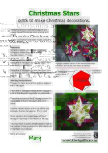 Christmas Stars quick to make Christmas decorations. Using my famous nesting hexagons you create these Christmas stars quickly and easily. These examples have been made using the
