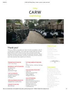 CARW Golf Outing Recap - winners, sponsors, photos and more! 2014