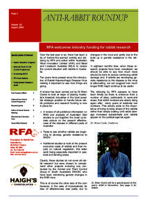 Page 1  ANTI-RABBIT ROUNDUP Volume 10 August 2006