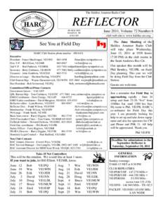 The Halifax Amateur Radio Club  REFLECTOR June 2011, Volume 72 Number 6  PO BOX 8895