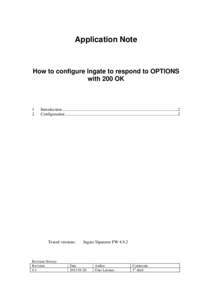 Application Note  How to configure Ingate to respond to OPTIONS with 200 OK  1