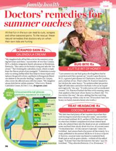 family health  Doctors’ remedies for summer ouches  love