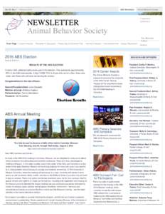 Vol. 61, No. 1 | FebruaryABS Newsletter Animal Behavior Society