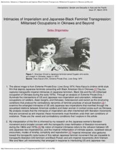 Intersections: Intimacies of Imperialism and Japanese-Black Feminist Transgression: Militarised Occupations in Okinawa and Beyond
