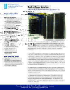 Technology Services Infrastructure and Operations Support Services IMPORTANT STATISTICS as of December 31, 2013  INFRASTRUCTURE SERVICES