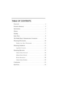 TABLE OF CONTENTS Foreword . . . . . . . . . . . . . . . . . . . . . . . . . . . . . . . . . . . . . . 1 Executive Summary . . . . . . . . . . . . . . . . . . . . . . . . . . . . . . . 3 Introduction . . . . . . . . . . 
