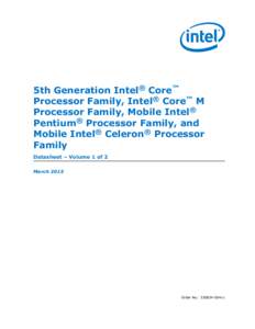 5th Generation Intel® Core™ Processor Family, Intel® Core™ M Processor Family, Mobile Intel® Pentium® Processor Family, and Mobile Intel® Celeron® Processor Family