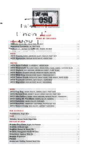 9 E A ST NA PA S T R E E T, S O N OM A , C AWINE LIST WINES BY THE GLASS  S P A R K L I N G