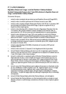 P7_TA-PROV[removed]Republica Democrată Congo: cazul lui Floribert Chebeya Bahizire Rezoluţia Parlamentului European din 17 iunie 2010 referitoare la Republica Democrată Congo: cazul lui Floribert Chebeya Bahizire Pa