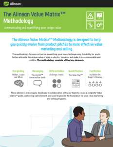 The Alinean Value Matrix Methodology  1 The Alinean Value Matrix™ Methodology