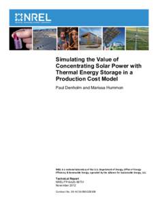 Simulating the Value of Concentrating Solar Power with Thermal Energy Storage in a Production Cost Model