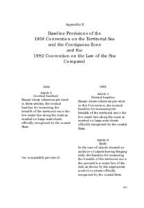 Appendix E  Baseline Provisions of the 1958 Convention on the Territorial Sea and the Contiguous Zone and the