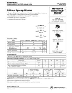 MOTOROLA  Order this document by MBV109T1/D  SEMICONDUCTOR TECHNICAL DATA