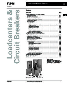 Loadcenters & Circuit Breakers  3-1 Loadcenters & Circuit Breakers
