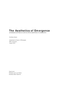 Architectural design / Axiology / Emergence / Design research / Postmodernism / Architecture / Art / Aesthetics / Philosophy / Metaphysics